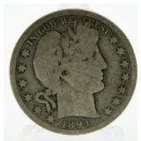 1894-S Barber Silver Half Dollar