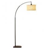 Tan Script Floor Lamp