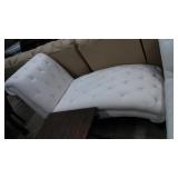 Elements White Chesterfield Button Tufted Chaise