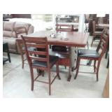 Waylon Cherry Counter Height Table & 4 Chairs