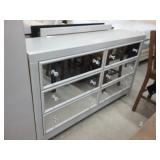 Gray Mirrored Dresser & Mirror