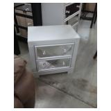 Gray Mirrored Nightstand w