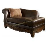 Ashley North Shore Chaise. TOP GRAIN LEATHER