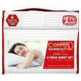 King Copper Bamboo 6 Pc Sheet Set (Color Varies)