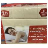 Queen Copper/ Bamboo Sheet Set (Color Varies)