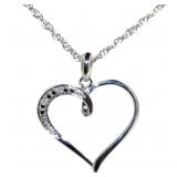 Beautiful Diamond Accent Heart Necklace