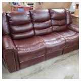 Klaussner DBL Reclining Nailhead Sofa