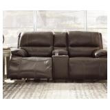 Ashley U437 Ricman Leather PWR Reclining Love Seat