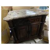 Elements Olivia Marble Top Nightstand