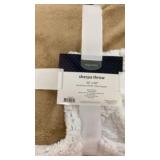 50" x 60" Sherpa Camel & White Throw