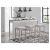 Ashley D394-223 Counter Table & 3 Bar Stools