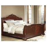 King Ashley B698 Large Cherry Sleigh Bed