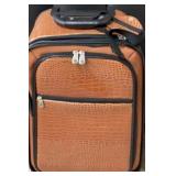 JM Carry It All Brown Roll-around Suitcase