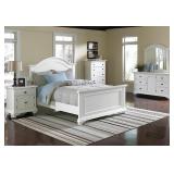 Queen:  Elements Brook White 5 pc Bedroom Suite