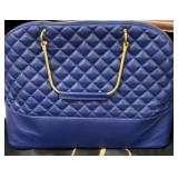 IMAN Satchel Purse Blue