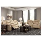 Ashley 832 Tan Reclining Sofa & Loveseat