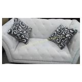 Elements White Chesterfield Button Tufted