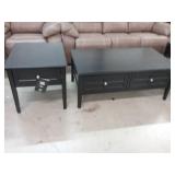 Ashley Black Coffee Table & 1 Endtable
