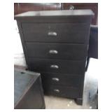 Ashley Black 5 Drawer Highboy Chest