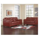 Ashley 201 Alliston Red Sofa & Loveseat