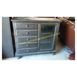 Ashley Black Rustic Cupboard