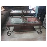 Ashley Modern Glass Top Coffee Table And Two End