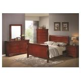 Louis Philippe King Sleigh Bedroom Suit. King
