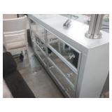 Gray Mirrored Dresser