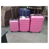Rockland Melbourne Collection 3pc Pink Travel