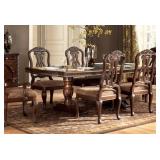 Ashley North Shore Double Pedestal Table And 6