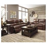 Ashley u729 Top Grain Leather Double Reclining