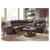 Ashley 136 Amaroo LEATHER Reclining Sectional