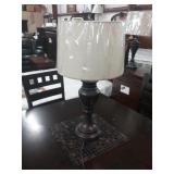 JC Penny Silver Brown Metal Lamp