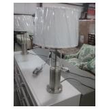 Ashley Stainless Steel & Glass Accent Lamps