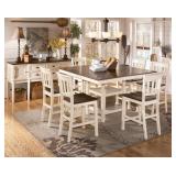 Ashley 583 Counter Height Table & 6 Bar Stools