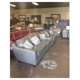 Simmons grey sofa & loveseat