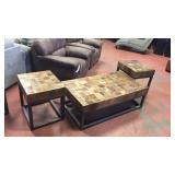 Ashley 3 pc heavy designer butcher block coffee &