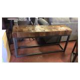 Ashley heavy designer butcher block sofa table