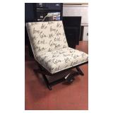 Ashley tan script designer chair