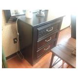 Ashley black 3 drawer accent chest