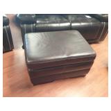 Ashley ottoman. TOP GRAIN LEATHER