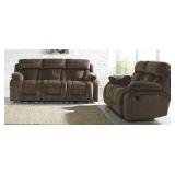 Ashley chocolate 885 reclining sofa & love seat