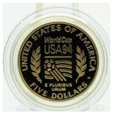 1994 US Mint World Cup 1/4 Oz. Gold Commemorative
