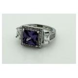 Princess Cut 2.75 ct Amethyst Designer Ring