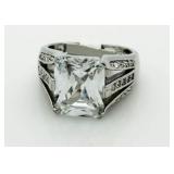 Cushion Cut 4.00 ct White Topaz Designer Ring