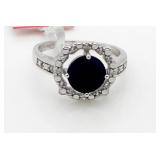 Genuine 2.51 ct Sapphire & Diamond Ring