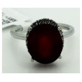 $14,480 14kt Gold 7.72 ct Ruby & Diamond Ring