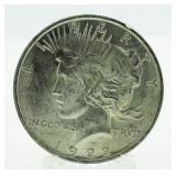 1922 Choice BU Peace Silver Dollar