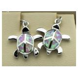 Abalone Turtle Earrings