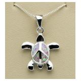 Abalone Turtle Pendant